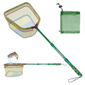 DaddyGoFish Kids Fishing Net - Extendable Telescopic Landing Net for Boy Girl Children Catching Small Fish Crab Shrimp Minnow Dragonfly Beach Pier Lake River Ocean - color: Style 2 (Green)