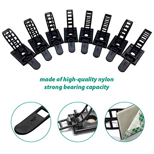 1000 Pieces Cable Management Desk Cord Organizer Cable Ties Wire Fasteners Clips - size: 1000 Pieces