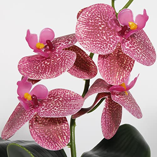 Fake Orchids Artificial Flowers, Reptile Terrarium Decor Plants, Bearded Dragon Tank Accessories fit Crested Gecko Leopard Lizard Chameleon Ball Python Snake Frog - Red - color: Red