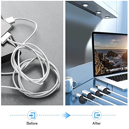 12 Pack Cable Clips, Znben Cord Organizer Holder Adhesive Cable Management Charger Wire Holder Clips for Desk, Home, Office, Car, Cubicle, Nightstand Black - color: Black, size: Small