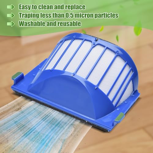 Replacement Parts Kit for iRobot Roomba 600 Series 694 692 690 614 680 660 651 650 & 500 Series 595 585 564 552,3 Filter,3 Side Brush,1 Pairs Bristle and Flexible Beater Brush