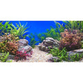 AWERT 48x18 inches Aquatic Plant Fish Tank Background Stone River Bed & Lake Aquarium Background Vinyl - size: 48x18in/120x45cm