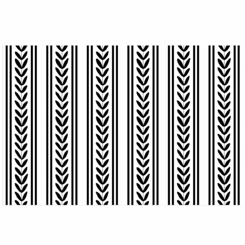 Black Botanical Aquarium Background 16x36 Inch Self-Adhesive Fish Tank Decorations, Modern Farmhouse Striped Decorative Fish Tank Background Polyester Aquarium Decor Poster - color: Black, White, Charcoal, size: 16x36in