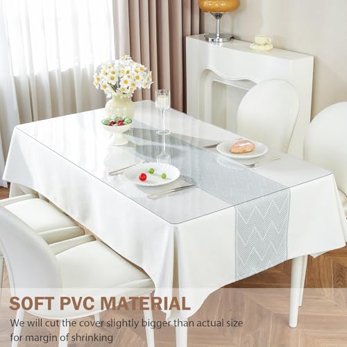 LovePads Clear Desk Mat 12 x 36 Inch, 1.5mm Thick Clear Table Protector, Waterproof Plastic Table Cover Protector, PVC Desk Protector Mat, Vinyl Desk Cover for Desktop, Coffee & Dining Table - color: Clear 1.5mm, size: 12" x 36" (Rectangular)