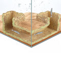 VEELAM Fish Tank Corner Underground Hideout Cave Decor for Fish Shrimp Hiding Breeding, Aquarium Resin Decorations,Rock Style - style: Rock
