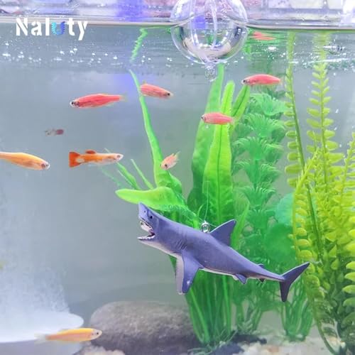 Floating Shark Ornament, Adjustable Aquarium Decor, Thematic Fish Tank Decoration for Shark Pool for Aquarium All Shark Pool Décor