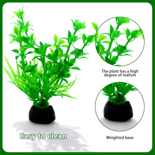 16-Piece Artificial Aquarium Plants Set – Vibrant, Realistic Fish Tank Decorations for Aquariums, Reptile Terrariums, and Aquatic Landscapes