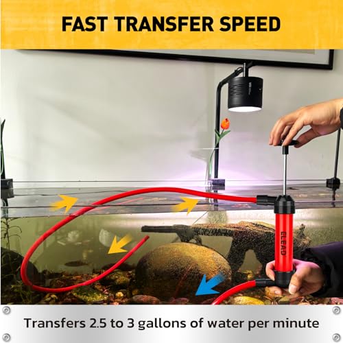Fluid Transfer Siphon Pump for Gasoline, Multi-Use Liquid Transfer Pump, Fuel Oil Siphon Pumps, Multifunction Hand Inflation Pumps with Inflator Hose adapter, Balloon adapter - color: Multi-Use Red