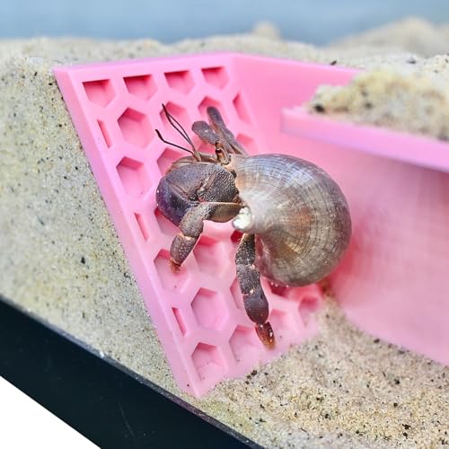 Hermit Crab Underground Tunnel Cave Corner | Hermit Crab Climbing Tank Decor Hide Hideout | Hermit Crab Habitat Hideaway Decoration Accessories Supplies Toys Ornaments (Coral Pink) - color: Coral Pink