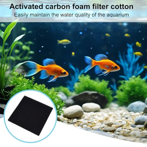 OLYCRAFT 4Pcs 25 PPI Aquarium Bio Sponge Filter Media Pad 9x9 Inch Filter Foam Sponge Pads Aquarium Dual Filtration Pad Cut-to-Size Foam for Aquarium Fish Tank Pond Filters Sumps Reef Canister
