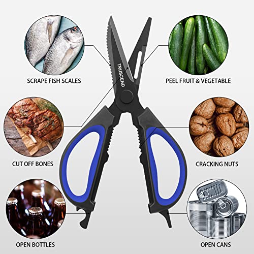 TRUSCEND Multi-Purpose Fishing, Heavy Duty Kitchen for Cutting, 2 Pack Of Hardened SS Provide Superior Rust & Corrosion-Resistance, Multi-Function Fishing Tools