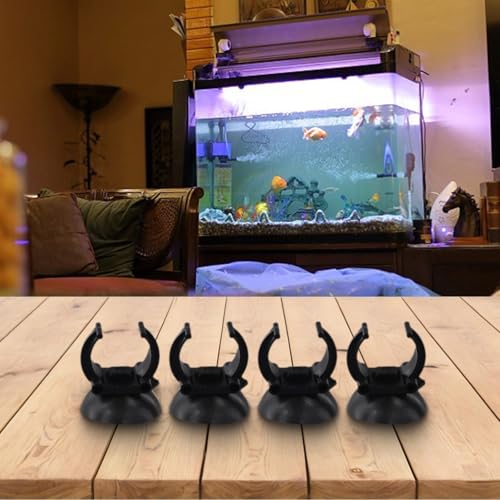 4/8 Pcs Aquarium Heater Suction Cups Clips 35mm Replacement Fish Tank Thermostat Holders Heaters for Bars Black Resin Clamps Fit 2.5cm Tubes(8pcs) - size: 8pcs