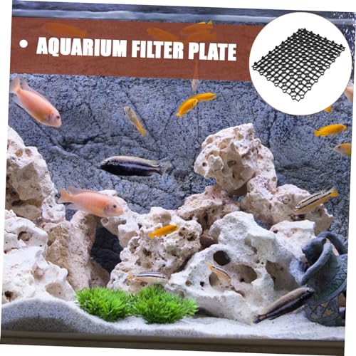 Happyyami 2pcs Aquarium Divider for Gravel Tanks Convenient Under Gravel Plates for Easy Installation and Water Circulation Fish Tanks and Black - color: Black