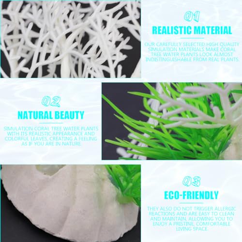 2Pcs Coral Decorations Artificial Aquarium Plants Artificial Aquarium Coral Tree for Tank Aquarium Decorations