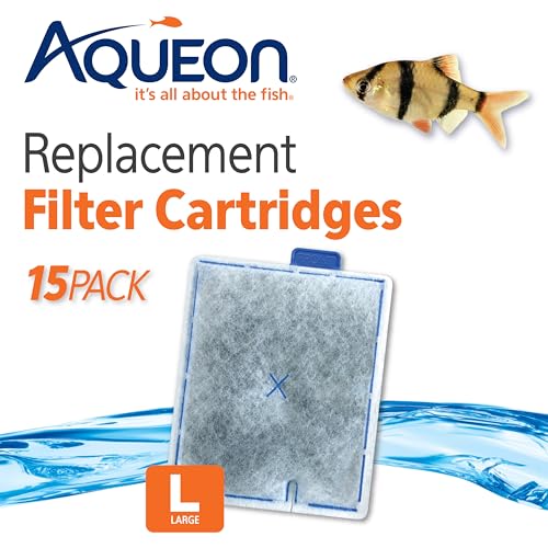 Aqueon Replacement Filter Cartridges For Filter Models 20, 30, 40, 50, and 75, and Canister Models 200, 300, and 400, Large, 15 pack - size: 15 Pack