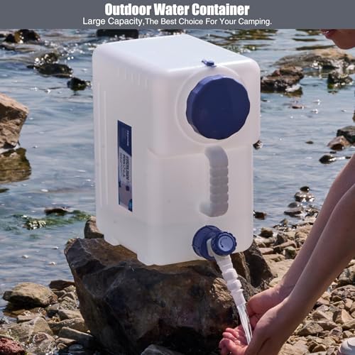 REDCAMP 3.9 Gallon/15L Portable Water Container with Spigot,Camping Water Jug,Camping Water Container, Large Water Tank,Portable Emergency Water Storage for Camping,Hiking,Hurricane Supplies, 6 Pack - color: White, size: 3.9Gal/512Ounces, 6 Pack