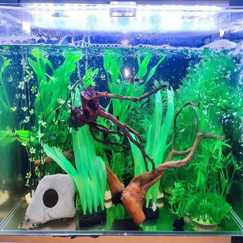 2Pcs Soft Silicone Aquarium Plants Glowing Kelp Fish Tank Plants Decor Artificial Aquarium Plant Decoration Simulation Artificial Water Grass for Fish Tank,Green,7inch - color: Green, size: 7inch