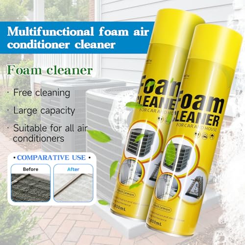 YIYAO Foam Blaster AC Coil Cleaner for AC Unit Kit, Include 3-Piece Set of Air Conditioner Condenser Fin Cleaning Brush Coil Cleaning Brush