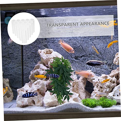 Housoutil 15holes Fish Breeding Tube Shelter for Aquarium Acrylic Hideout for Shrimp and Small Fish Decoration for Tank Compact Design