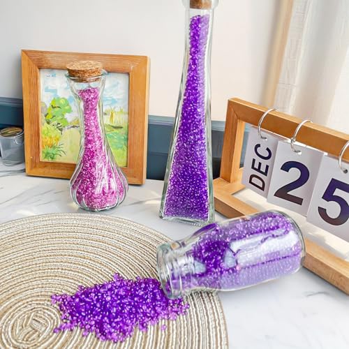 Keedolla Fish Tank Rocks Gravel 15 Oz, Betta Fish Tank Beads Pebbles Aquarium Glass Rocks Stones Marbles Small for Fish Tank, Vase Filler, Succulent Plants Decor - Purple - color: Purple, size: 0.93 Pound
