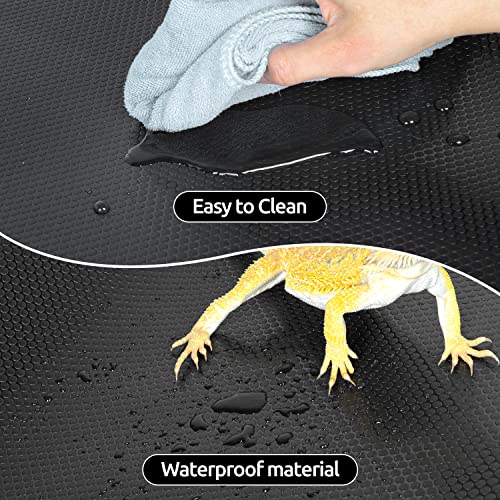 REPTI ZOO Reptile Substrate Mat Terrarium Carpet, 118" x 23.6" Non-Adhesive Reptile Terrarium Bedding Substrate Liner, Reptile Tank Accessories for Bearded Dragon,Leopard Gecko,Lizard,Tortoise