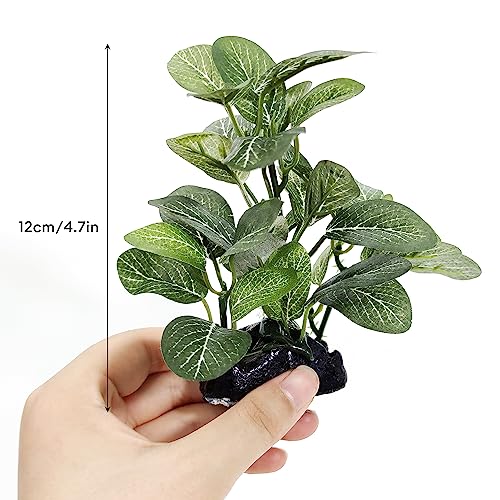 5PCS Artificial Fish Tank Plants Silk Aquarium Plant Silk Plants for Betta Fish Small Betta Fish Tank Grass Aquatic Decorations