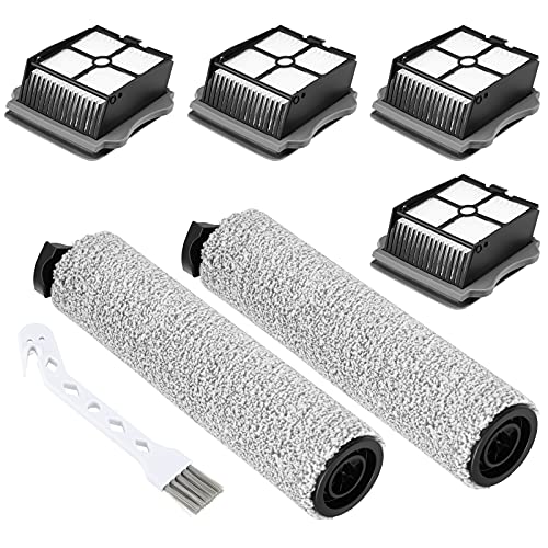 2+4 Pack iFloor 3/ S3 Brush Roller and HEPA Filter Set Compatible with Tineco iFloor 3/ Floor One S3 Cordless Vacuum Cleaner, 2 Pack Brush Rollers + 4 Pack Vacuum HEPA Filters - size: 2 Brush Rollers + 4 HEPA Filters