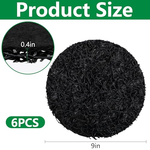 6 Pack Pot Mesh Drainage Discs, 9 Inch Thickened Drainage Hole Insert Pads, Reusable Plant Pot Bottom Mesh Mats for Indoor Outdoor Gardening to Prevent Soil Loss and Keep Root Healthy - color: 9 Inch-6 Pcs