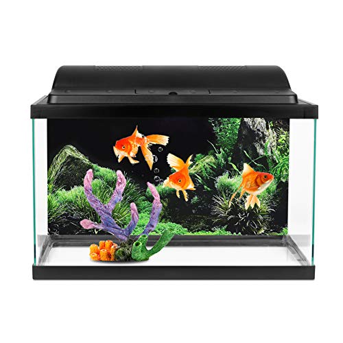 Aquarium Background, Fish Tank Undersea Seafloor Water Grass Poster Underwater Ocean Sticker 3D PVC Adhesive Wallpaper Decoration Aquatic Plant Backdrop Paper Picture Landscape Image Reptile Habitat