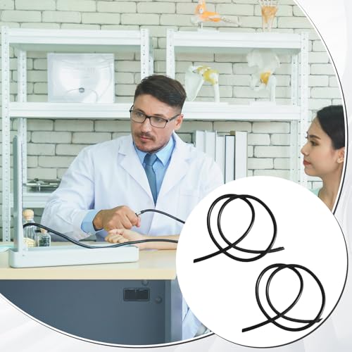 Blood Pressure Cuff Tube, 2 Pack Natural Latex 3FT Sphygmomanometer Hose Replacement for Mercury Sphygmomanometer & Manual BP Monitor, Essential Replacement Part with Standard Connectors
