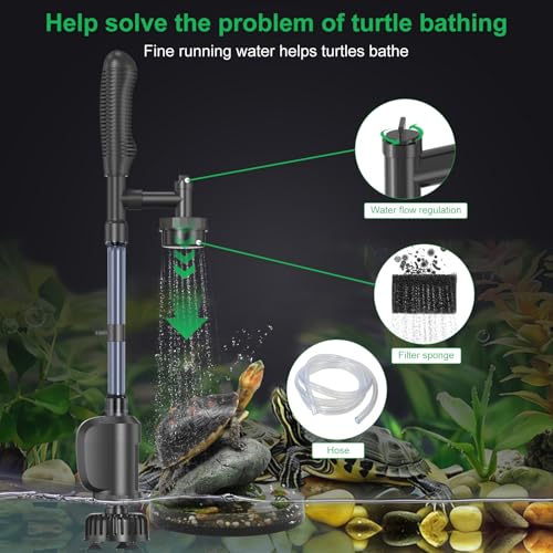 Electric Aquarium Gravel Cleaner,Strong Flow, Multifunctional Water Changer & Filter, Adjustable Silent Motor, Telescopic Tube for Low Water Level & All Tanks（36W,580GPH