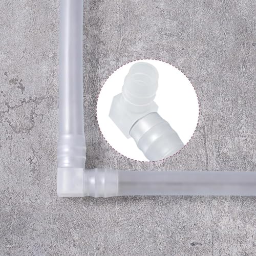 10Pcs 3/8 Inch Plastic 90 Degree Hose Barb Elbows, Transparent L Tube Connectors, 2 Way Equal Barbed Joint Adapters for Boat Aquarium Hose Fittings