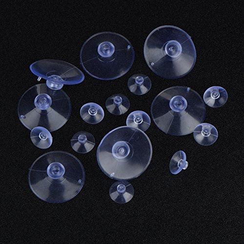 Whaline 30 Packs Suction Cup Plastic Sucker Pads Without Hooks Small Rubber Suction Cups for Home Kitchen Bathroom Organization Christmas Decoration Window Clear, 3 Size (45, 30, 20 mm)