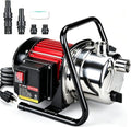 Water Transfer Garden Pump, 1.6 HP 1000GPH Portable Electric Shallow Well Jet Pump, Stainless Steel Sprinkler Pressure Booster Pump for Pool Draining, Lawn Fountain, Irrigation, Water Removal - style: 1.6HP