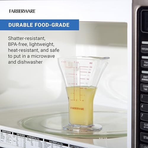 Farberware Professional 1 Cup Euclid Measuring Cup Accurate Measurements, BPA-Free Plastic, Dishwasher Safe