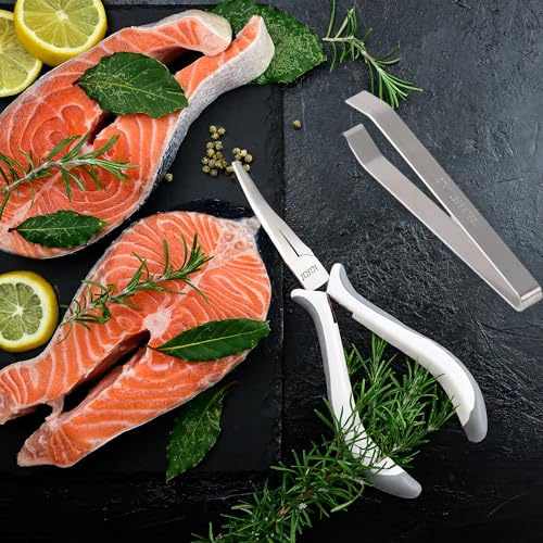 Fish Bone Pliers Tweezers Kit for All Kind of Fish Stainless Steel Deboning Tools 2pcs