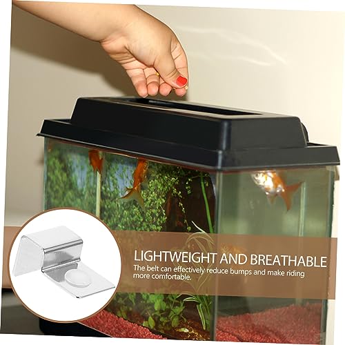 YARNOW Aquarium Clips for Glass Cover 4pcs Stainless Steel Support Bracket Fish Tank Mounting Easy to Clean - size: Size 3