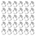 30PCS Stainless Steel Hose Clamps, 1/2'' - 3/4'' (13-19mm) Adjustable Worm Gear Fuel Line Clamp for Plumbing, Automotive And Mechanical Application - size: 30pcs 13-19mm