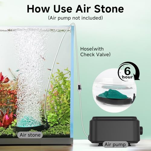 hygger Decorative Aquarium Air Stone, Aqua Sculpture Bubbler Stone Fish Tank Marine-Themed Oxygen Diffuser Kit for Aquarium Fish Tank Decoration and Landscaping (Shell Shape)