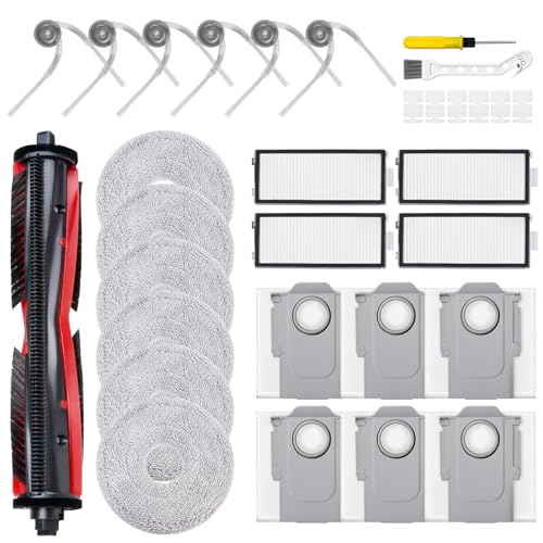 31 PCS Saros Z70 Replacement Accessories Compatible with Saros Z70 Robot Vacuum, 1 Mainbrush, 6 Scent Tablets, 4 HEPA Filters, 6 Dust Bags, 6 Mop Pads, 6 Side Brush - size: for Saros Z70