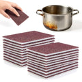 Carborundum Sponge Pads, Heavy Duty Scouring Sponges for Stainless Steel Pans, Reusable Cleaning Scrub Pads, Removes Grease Stains, Kitchen Dish Cleaning Tools (20)