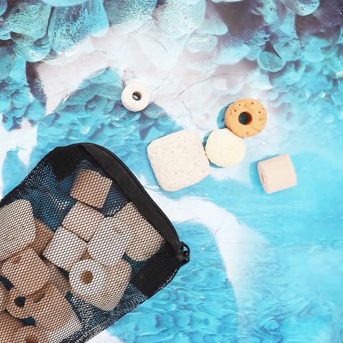 Aquarium Filter Media Bags, Fine Mesh Filter Bags, Mesh Zipper Bags for Activated Carbon Resin Filters, Reusable Fish Tank Filter Bag, 7.1 x 4.7 Inch, Black