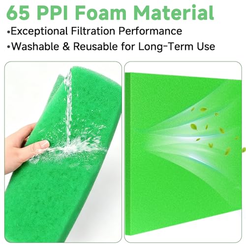 Washable Foam Filter Material for Uni Filter BF-1 BF1, 65-PPI Motorcycle Foam Air Filter Sheet, Cut-to-Size Pre-Filter Sponge for ATV/UTV Dirt Bike Lawn Mower Engines,15''x18''x5/8'', Green - color: Green