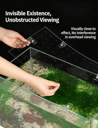 Transparent Aquarium Lid – Anti-Jumping Fish Tank Cover, Escape-Proof Screen for Fish Bowls & Turtle Tanks, 40x20cm (15.7x7.9in) – Durable PC Plastic