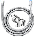 MAYYAYA Adjustable Handheld Shower Head Holder and Hose- Premium ABS Bracket- 360 Degree Rotatable Brass Ball：Arm Mount and Hose Connector- Easy Install and Replacement Parts(Silver) - color: Silver
