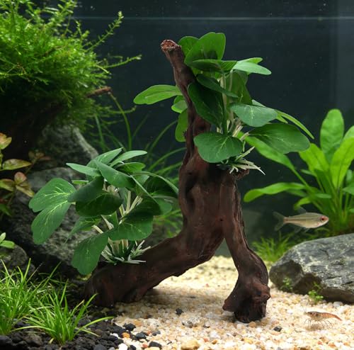 M2cbridge Artificial Fish Tank Plants Aquarium Plant Aquatic Water Grass Foreground Decor(2PCS Large Green) - color: 2pcs Large Green