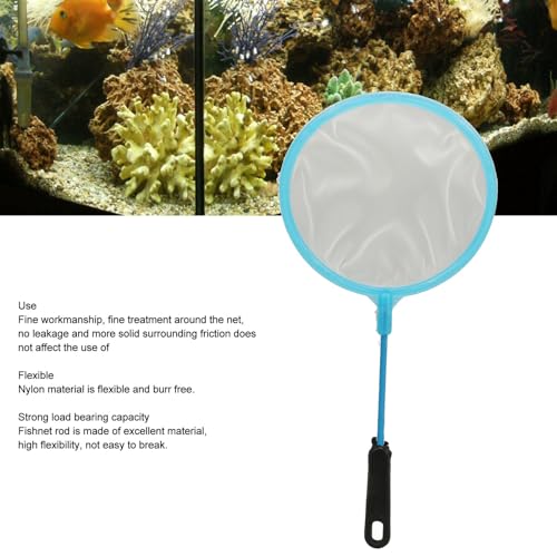 Mini Brine Shrimp Net, Fine Mesh Nylon, Plastic Handle for Aquarium Fish Tank Shrimp Hatchery, 10PCS
