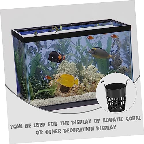 SUPVOX Hydroponic Planting Basket 6-Pack Plastic Slotted Net Cups for Aquatic Plants Fish Tank Hanging Planters Garden Balcony Decoration 3.93X3.54X2.55In