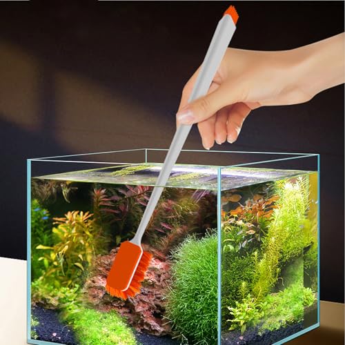 Small Fish Tank Cleaner - Algae Scraper for Glass Aquariums - Aquarium Brush & Scrubber Tool Adapted for Cleaning Glass and Acrylic Aquariums. - size: 17.3 Inch