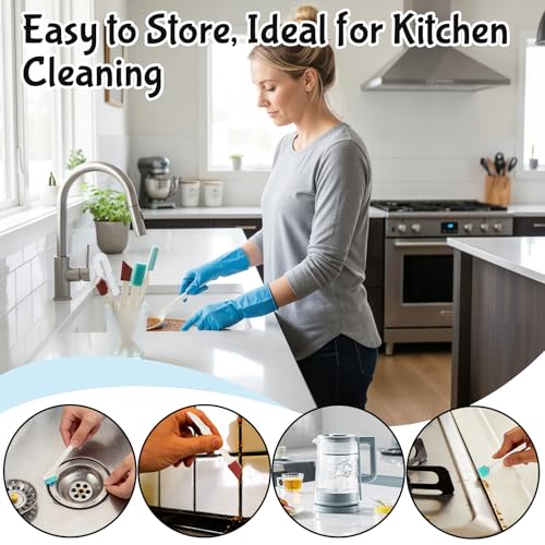11 Pcs Humidifier Cleaner Brush Set, Small Cleaning Brushes for Tight Spaces, Crevice Cleaning Brushes Tool Mini Bottle Brush for Travel Humidifiers, Keyboards, Tiles, Bottles, Cup and Toasters